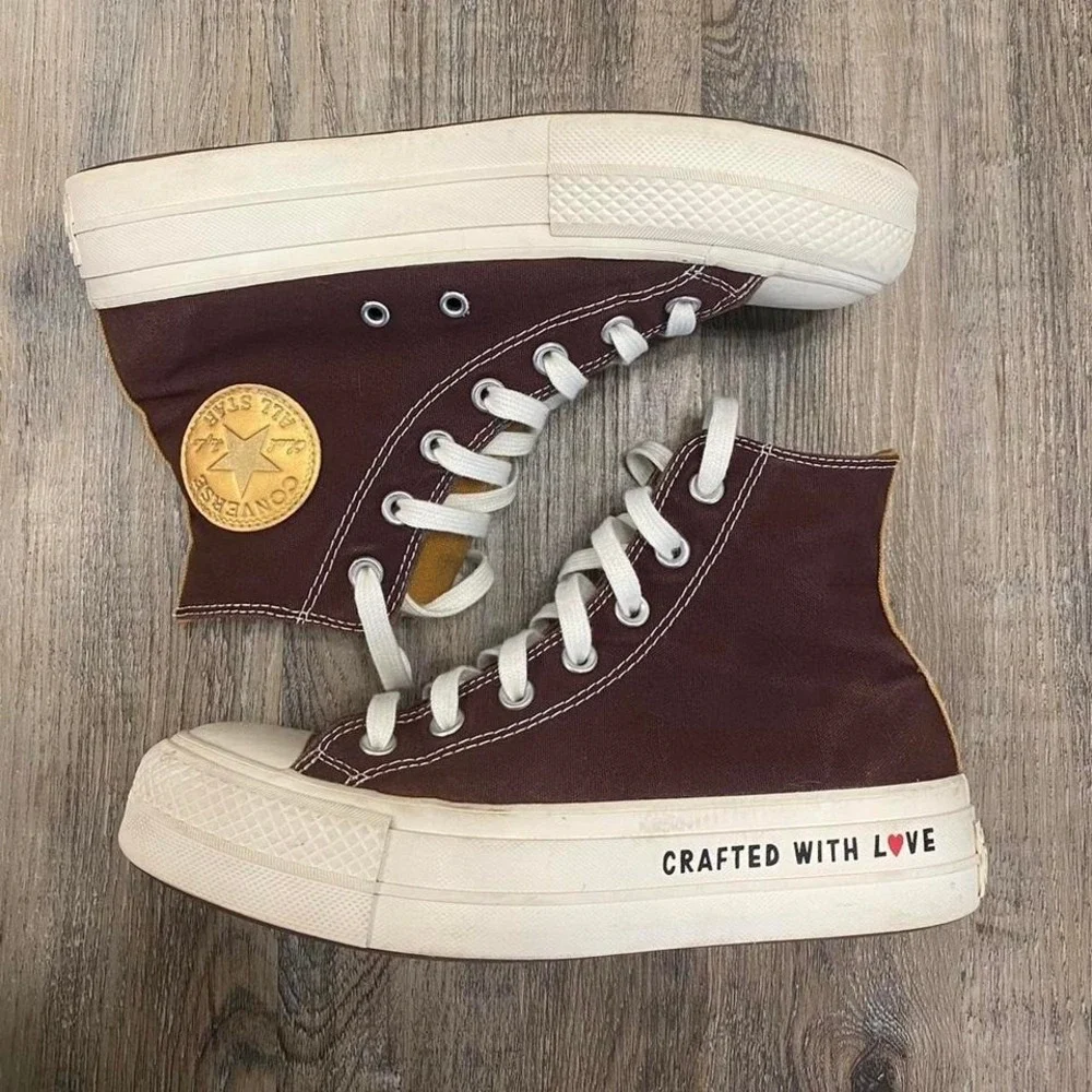 Converse‎ Chuck Taylor All Star Platform High Top Sneakers 7.5 Crafted With Love